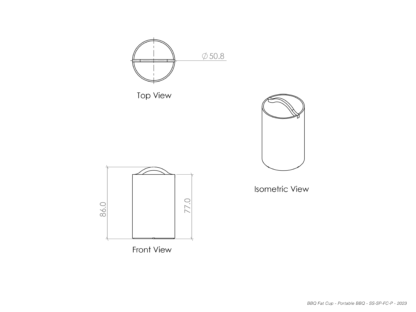 BBQ Fat Cup - Portable BBQ