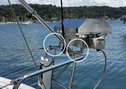 Stainless Clamp On Rail Mounts gas boat BBQ Yacht Example