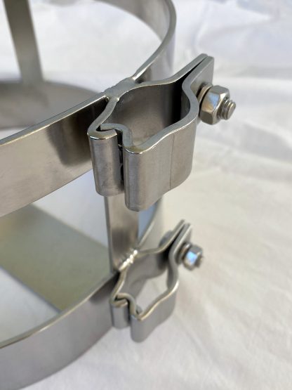 Stainless Gas Bottle Holder with Clamps